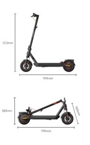 Xiaomi 5 Max E-Scooter, Straßenzulassung, bis 60 km, 10 Zoll, Federung vorn & hinten, App – Bild 6