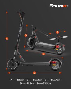 E-Scooter mit Straßenzulassung, 10 Zoll, bis 40 km, Vierfachfederung, Blinker, App, Dualbremse – Bild 8