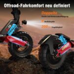 E-Scooter mit Straßenzulassung, 10 Zoll, 15Ah, bis 100 km Reichweite, Dualbremse, Doppelfederung – Bild 5
