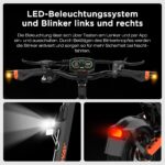 HITWAY H11 E-Scooter, Straßenzulassung, Dualantrieb, 52V 23,4Ah, bis 130 km, App, NFC, 10 Zoll – Bild 8