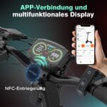 HITWAY H11 E-Scooter, Straßenzulassung, Dualantrieb, 52V 23,4Ah, bis 130 km, App, NFC, 10 Zoll – Bild 6