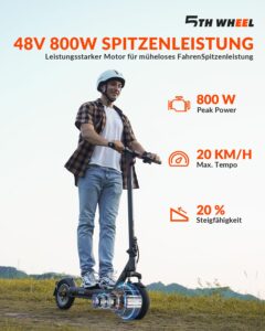 E-Scooter mit Straßenzulassung, 10 Zoll, bis 40 km, Vierfachfederung, Blinker, App, Dualbremse – Bild 2