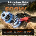 E-Scooter mit Straßenzulassung, 10 Zoll, 15Ah, bis 100 km Reichweite, Dualbremse, Doppelfederung – Bild 3